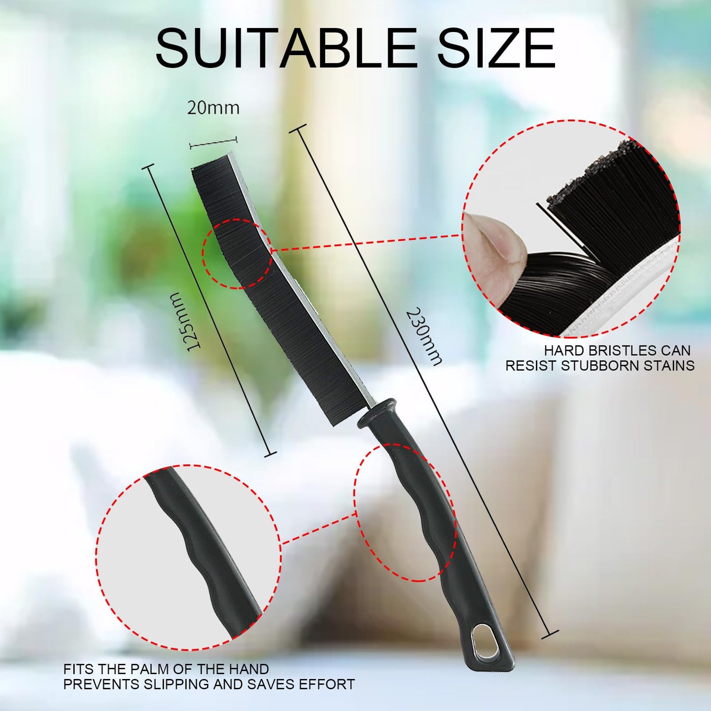 Spring Cleaning -5Pcs Crevice Scrubbing Brush Stiff Bristle Gap Brush Multifunctional for Bathroom Household Kitchen Tiles Window Crevice Cleaning Tool