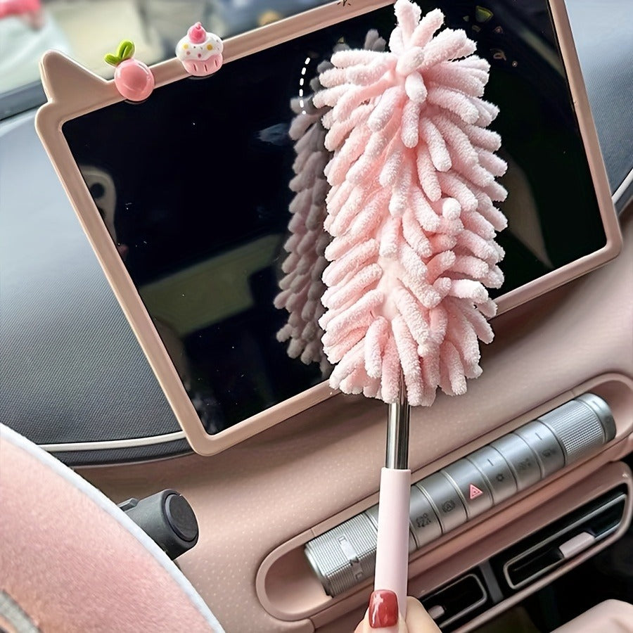 Telescopic Microfiber Car Duster: Effortless Home& Auto Interior Cleaning