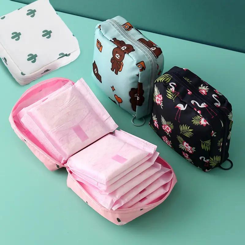 Sanitary Napkin Storage Bag,Portable Menstrual Pad Storage Bag,Small Zipper Storage Bag for Outdoor Travel, Popular Home Organizing Tools