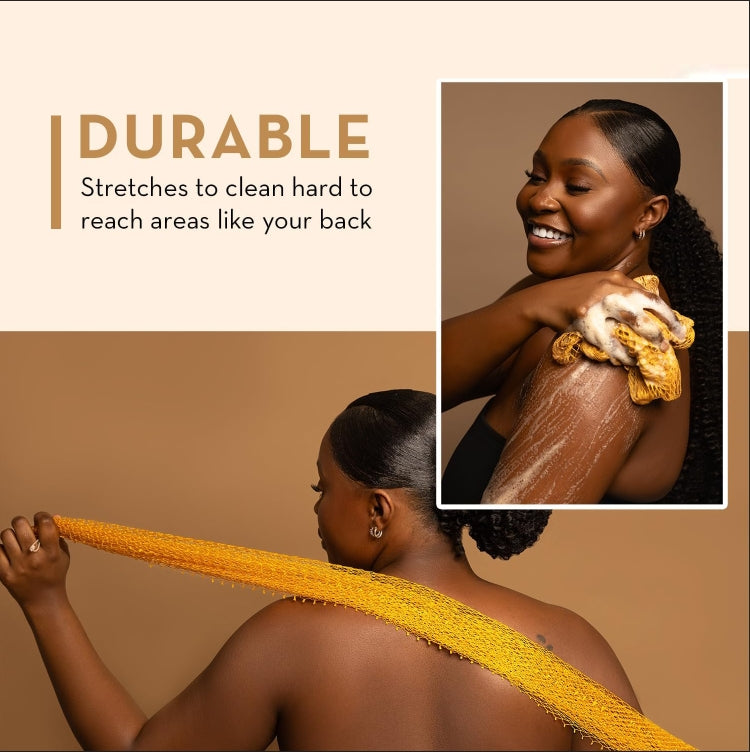 African Exfoliating Net Sponge, Bath Sponge for Smooth Skin, Hygienic Shower Sponge for Shower
