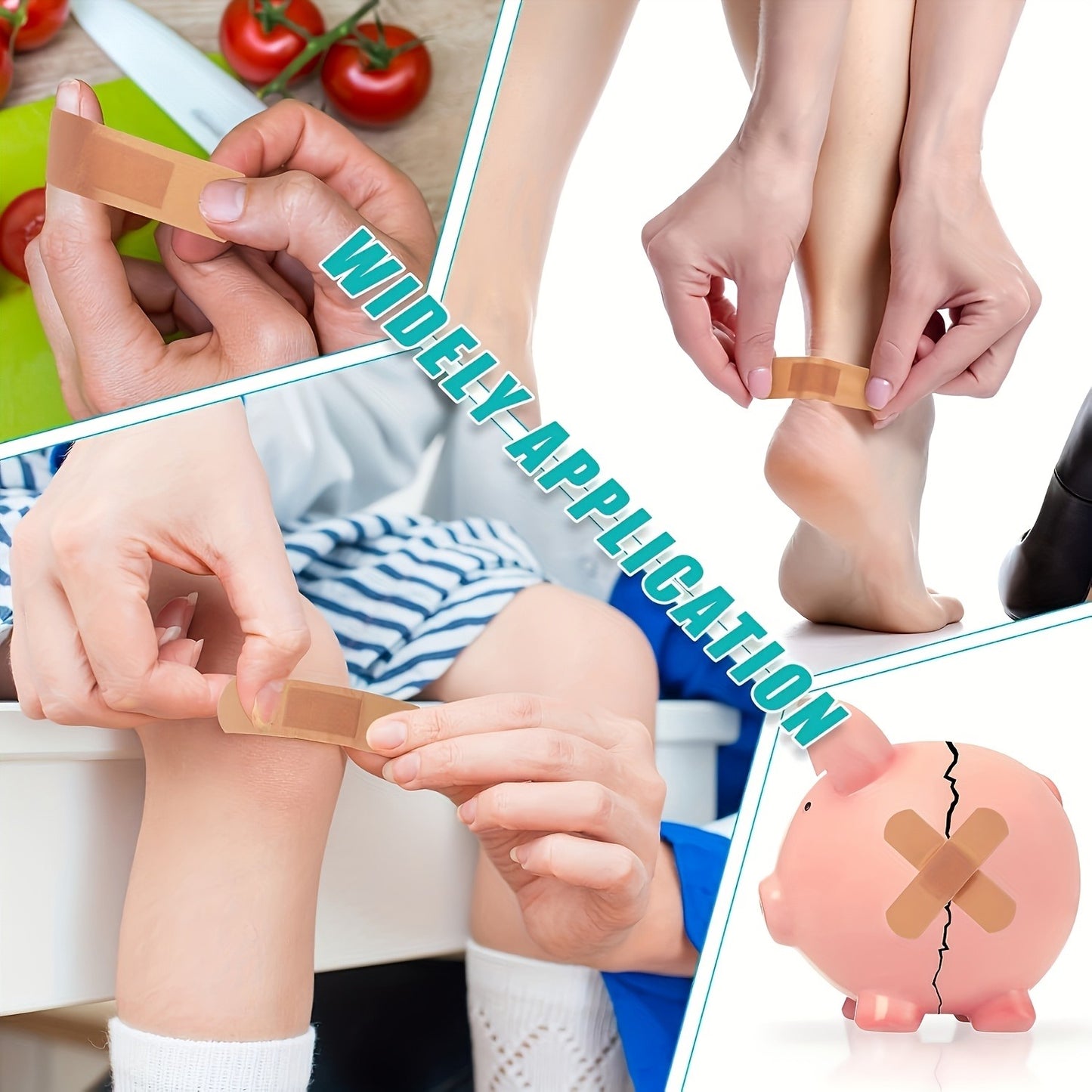 80&160-Pack PE Flexible Adhesive Bandages, All- in-One Waterproof and Highly Breathable Bandages with Cushioned Pad for Wound Care, Variety Pack with Finger & Knuckle Bandages