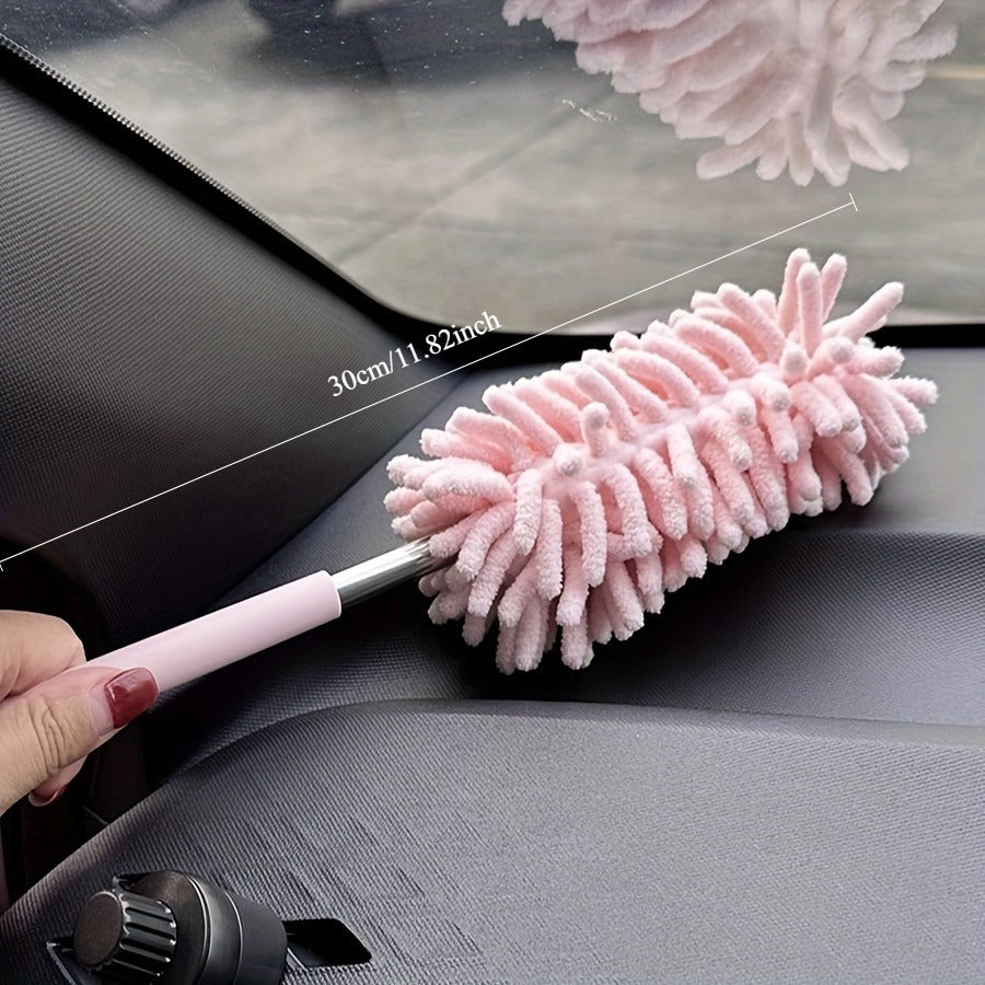 Telescopic Microfiber Car Duster: Effortless Home& Auto Interior Cleaning