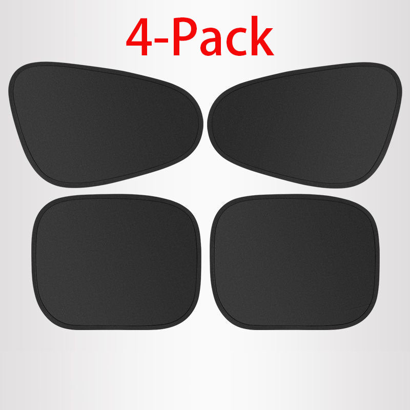 Car Side Window Sun Shade, Electrostatic Adsorption, 4 Pack Ultra - Light Front Shade,4- Layer Protection, Foldable Anti-Glare