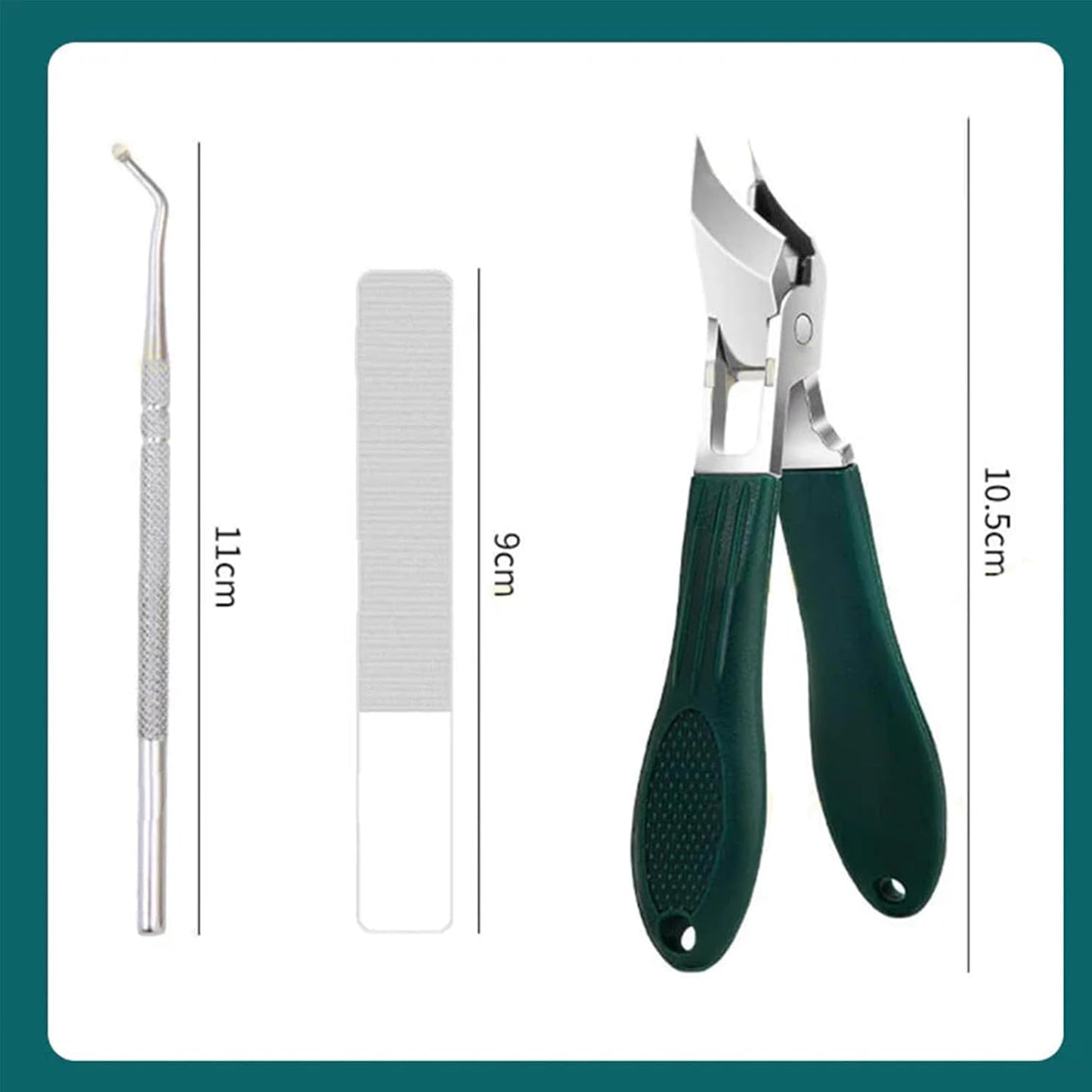 Professional Set Eagle - Beak Beveled Nail Clippers: Multifunctional, Large - Opening Anti- Splash Household Nail Clippers Set for Thick & Hard Nails.