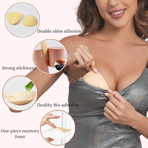 Sticky Inserts -Tnvisible Instant Lift & Boost,All Day Cozy Washable & Reusable, Outfit Enhancer