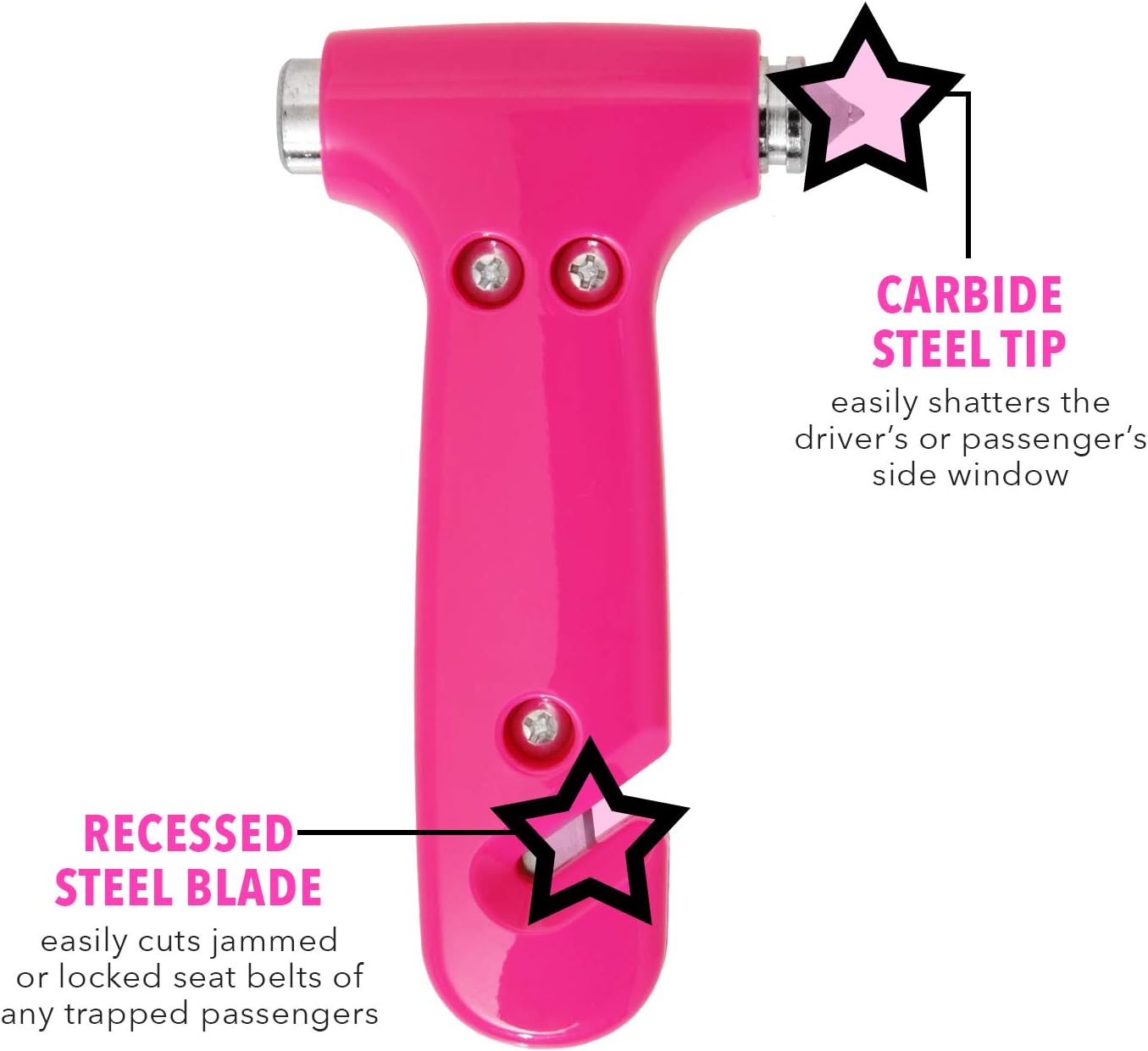 Car Safety Hammer Gift for Women,Three - in- One Tool with Window Breaker and Seat Belt Cutter, Safety Emergency Car Escape Tool for Loved Ones