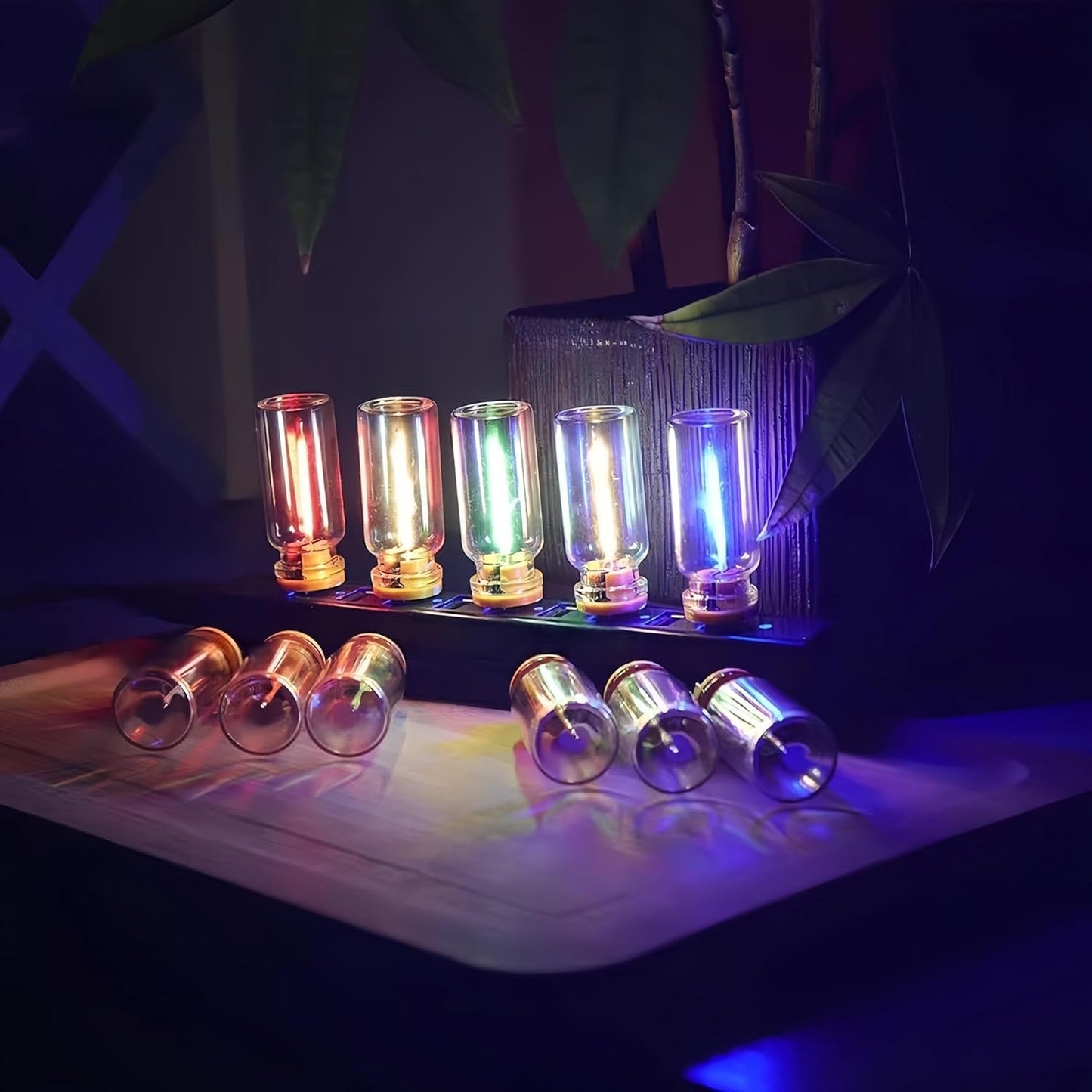 Car USB Night Light Touch Dimmable LED Filament Lamp Portable Lighting Plug and Play Warm Atmosphere Light for Car Bedroom