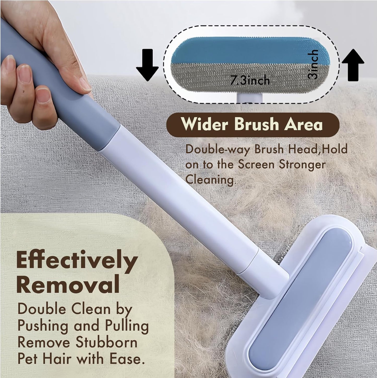 2-in-1 Multi-Functional Pet Hair Remover & Window Cleaner Reusable Lint Tool for All Surfaces(Home & Car)