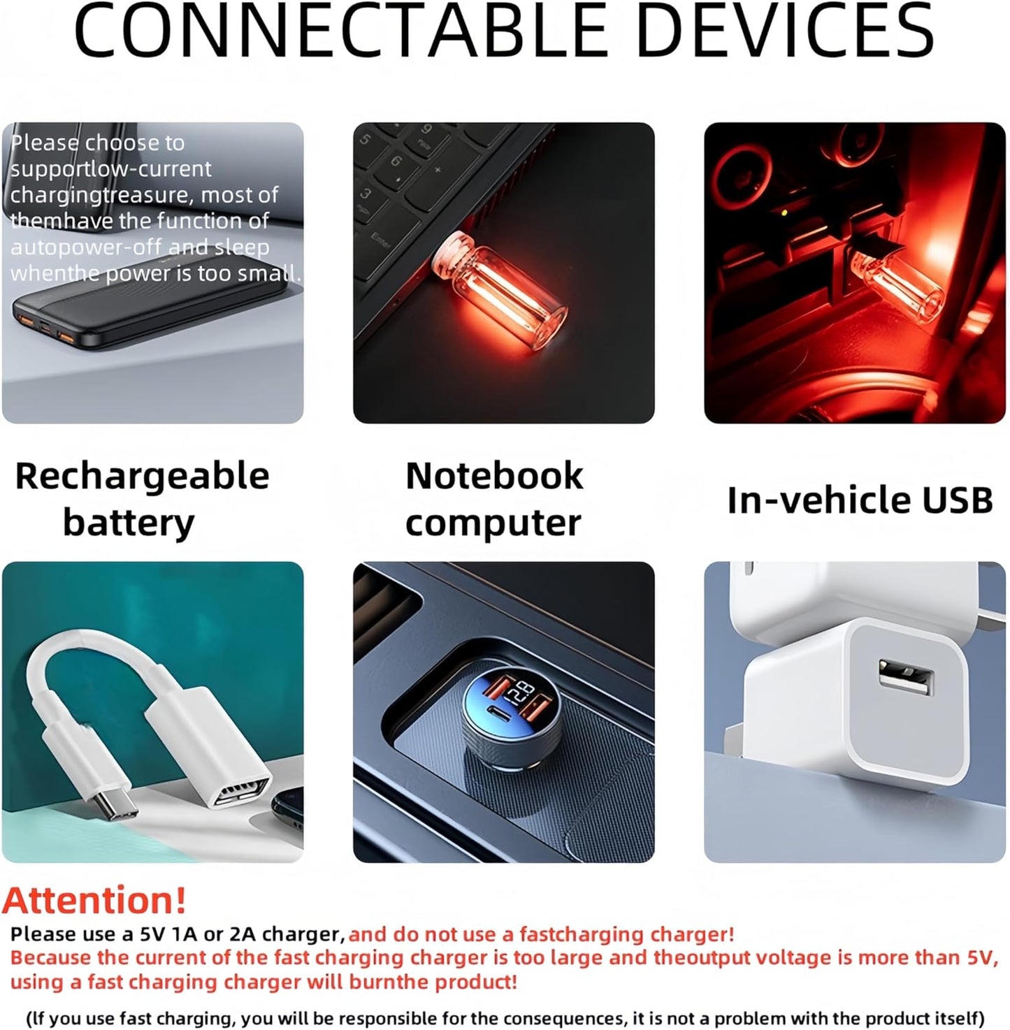 Car USB Night Light Touch Dimmable LED Filament Lamp Portable Lighting Plug and Play Warm Atmosphere Light for Car Bedroom