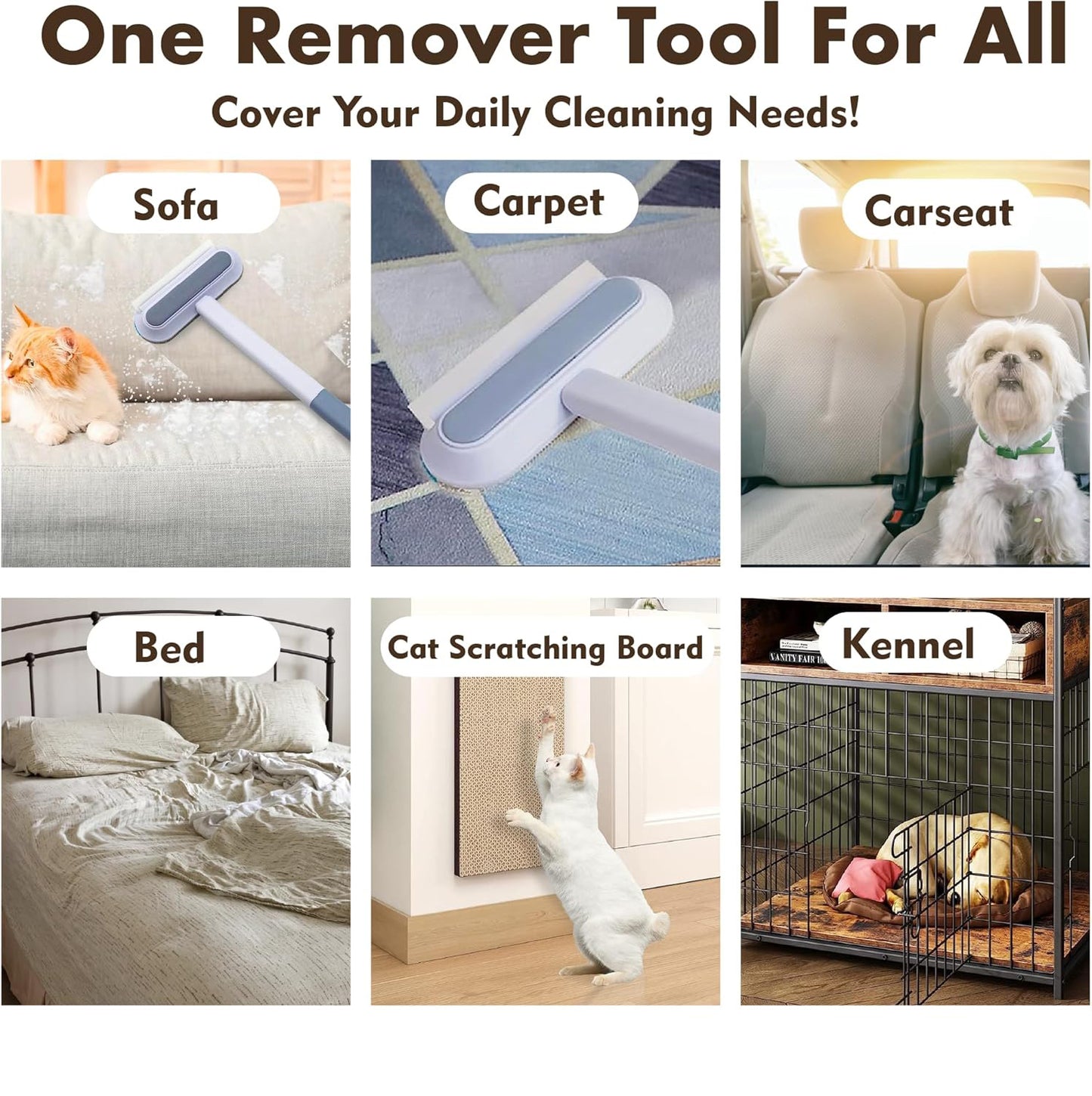 2-in-1 Multi-Functional Pet Hair Remover & Window Cleaner Reusable Lint Tool for All Surfaces(Home & Car)