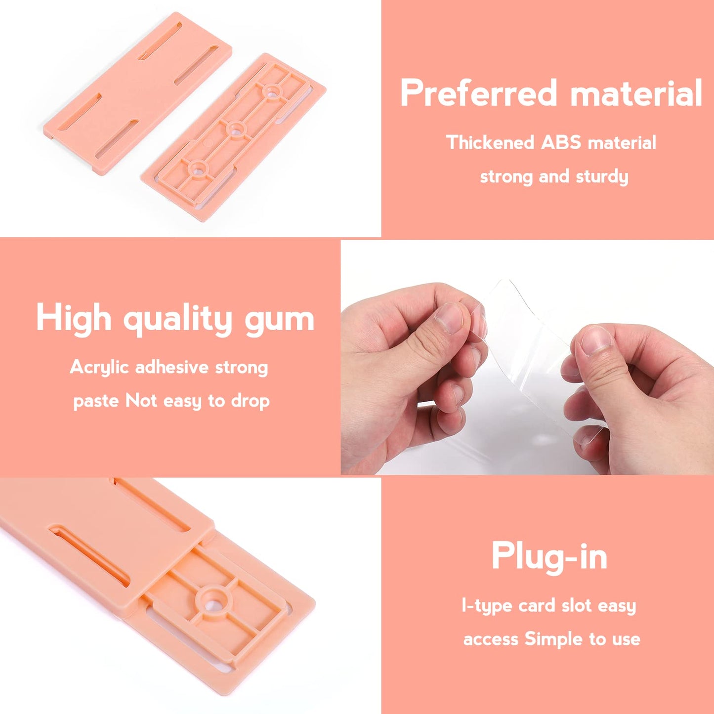 12-pack Self-Adhesive Power Strip Holders - Drill- Free Socket Mounts for Desktop, Kitchen, Home & Office Cable Management(Random Color)