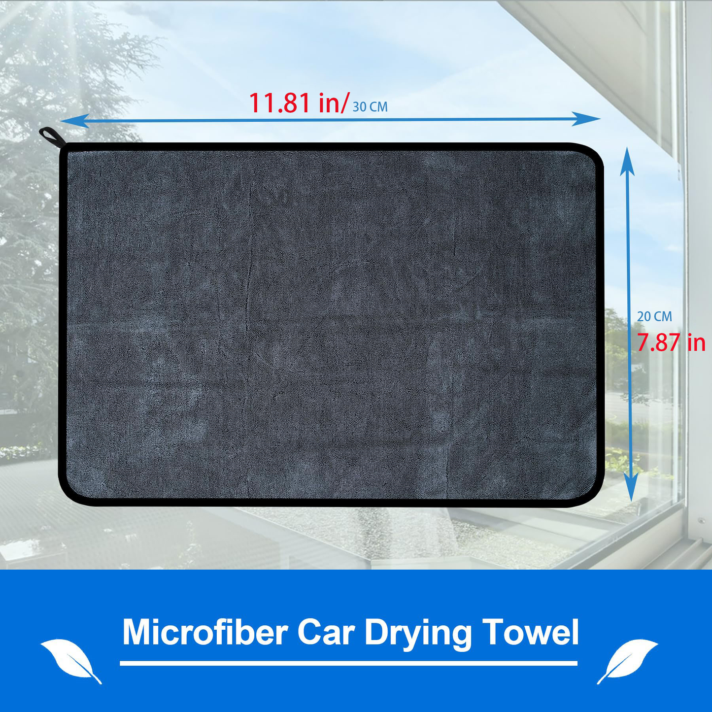 2 Count Shiny Wipes Gray Microfiber Shower Cleaning Cloths Streakless Super Absorbent Reusable Towel for Kitchen Home Use