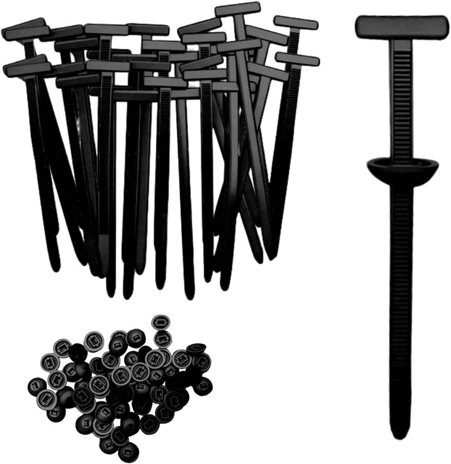Universal Nylon Cable Tie Buckles:50Pcs Heavy- Duty Self-Locking Organizer