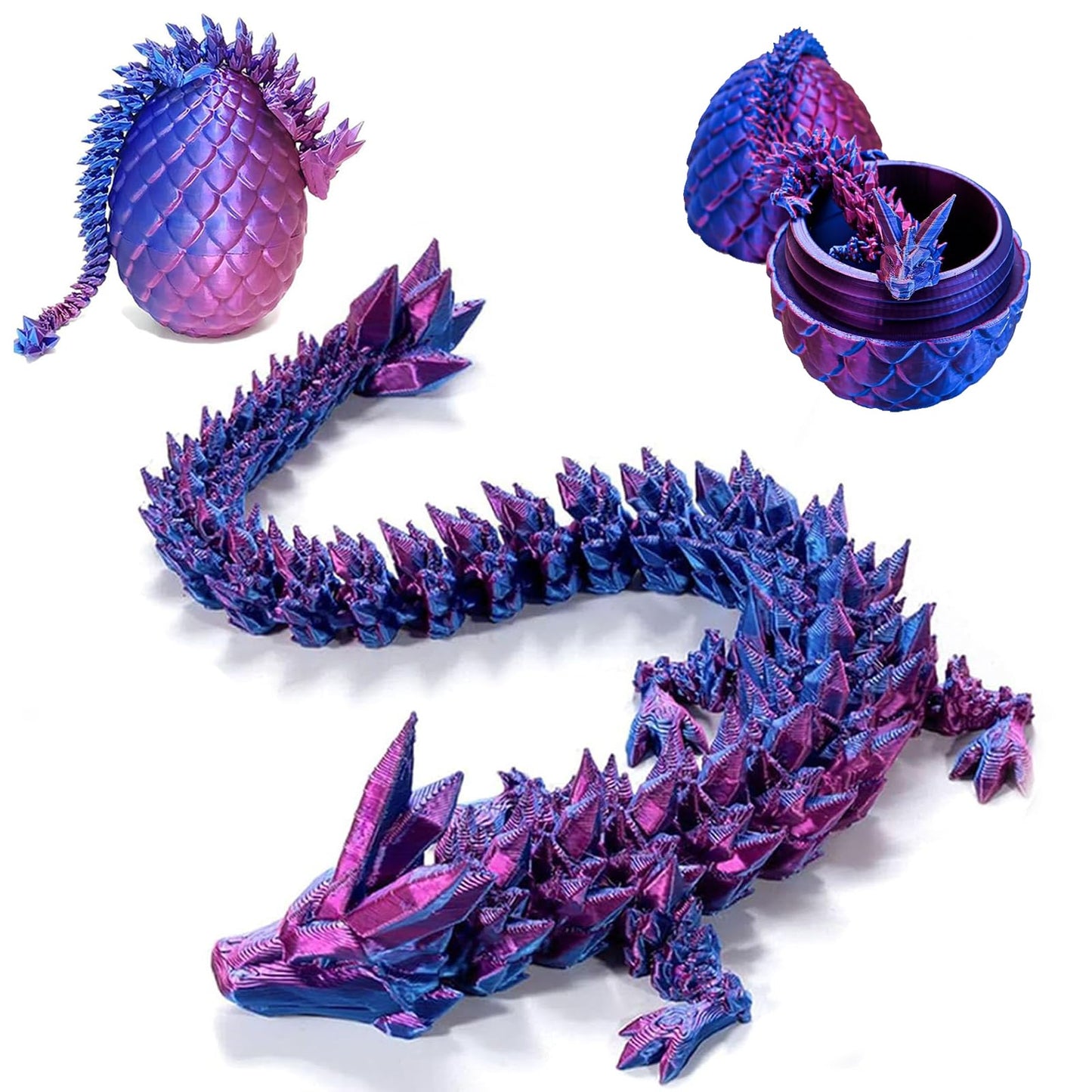 3D Printed Dragon Statue,1Count Vibrant Gradient Design Dragon Egg Ornament, Creative Desktop Decoration for Home Office, Home Decor Gifts