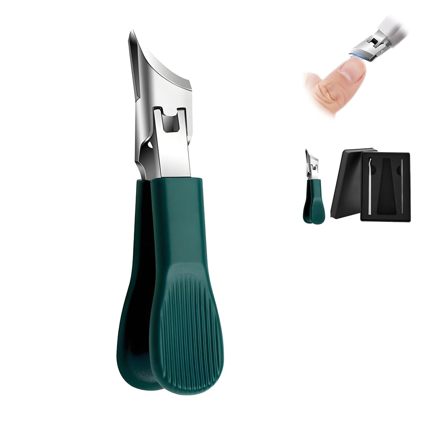 Professional Set Eagle - Beak Beveled Nail Clippers: Multifunctional, Large - Opening Anti- Splash Household Nail Clippers Set for Thick & Hard Nails.