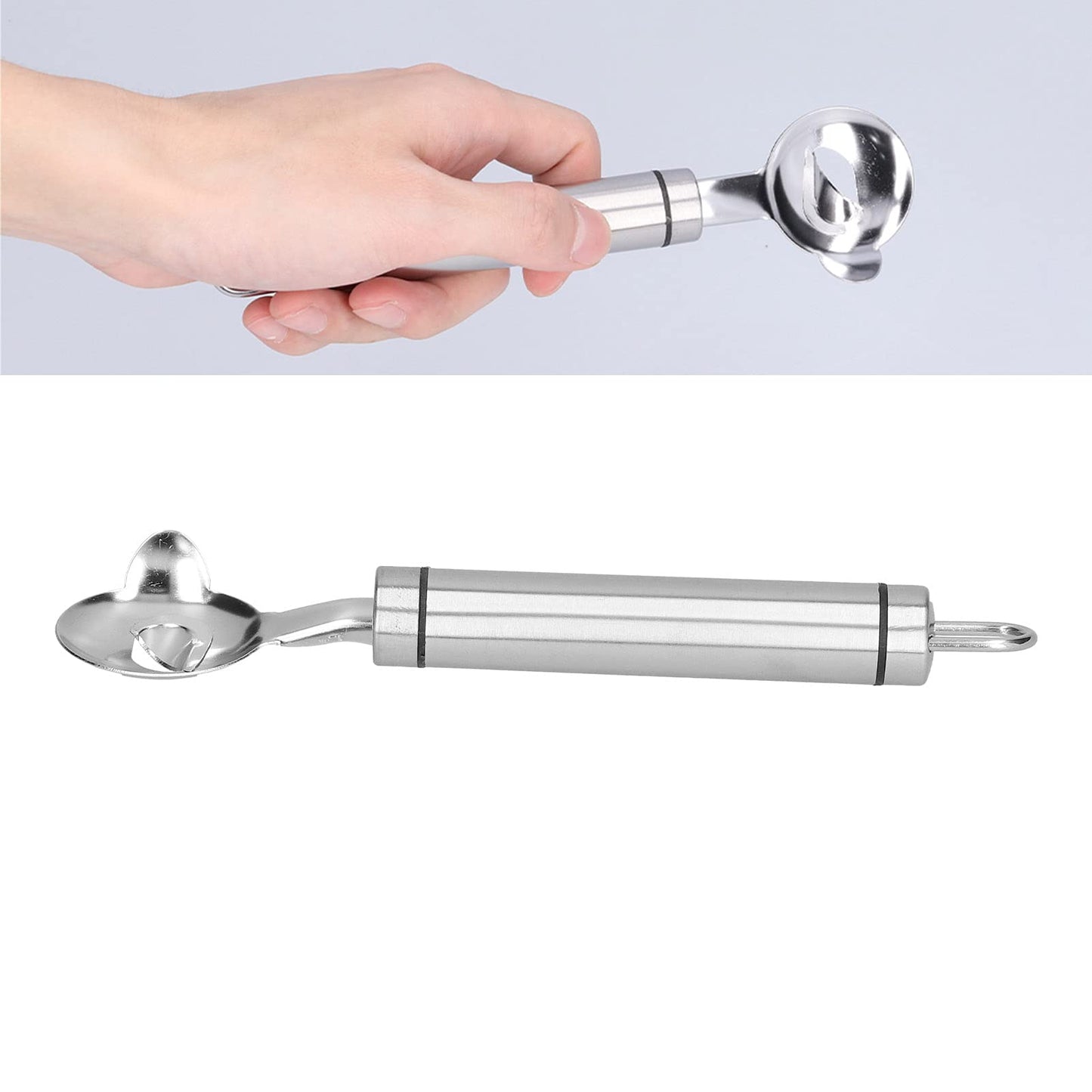 Stainless Steel Peeler - Multi-Function Kitchen Tools, Cactus Peeler, Noodle Cutter & Scoop, Durable & Easy-Grip Handles