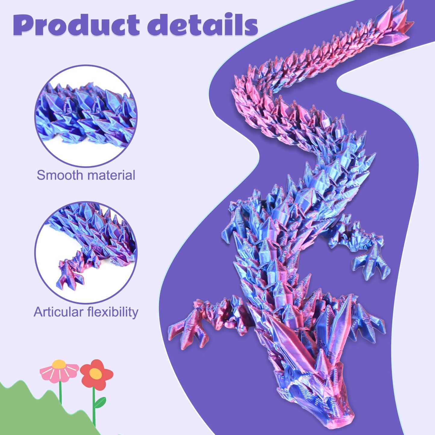 3D Printed Dragon Statue,1Count Vibrant Gradient Design Dragon Egg Ornament, Creative Desktop Decoration for Home Office, Home Decor Gifts