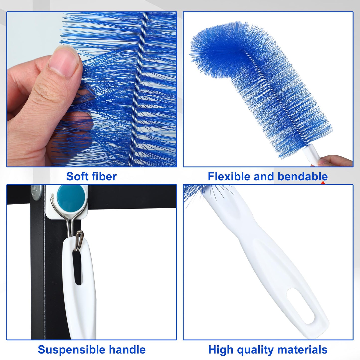 Buy 1 Get 3,Fan Cleaner Brush,Duster,Cleaner Brush,Bendable Microfiber Head,Reusable Dust Remover,Washable,ldeal for Ceiling Fan Blades,Curtains,Air Vents