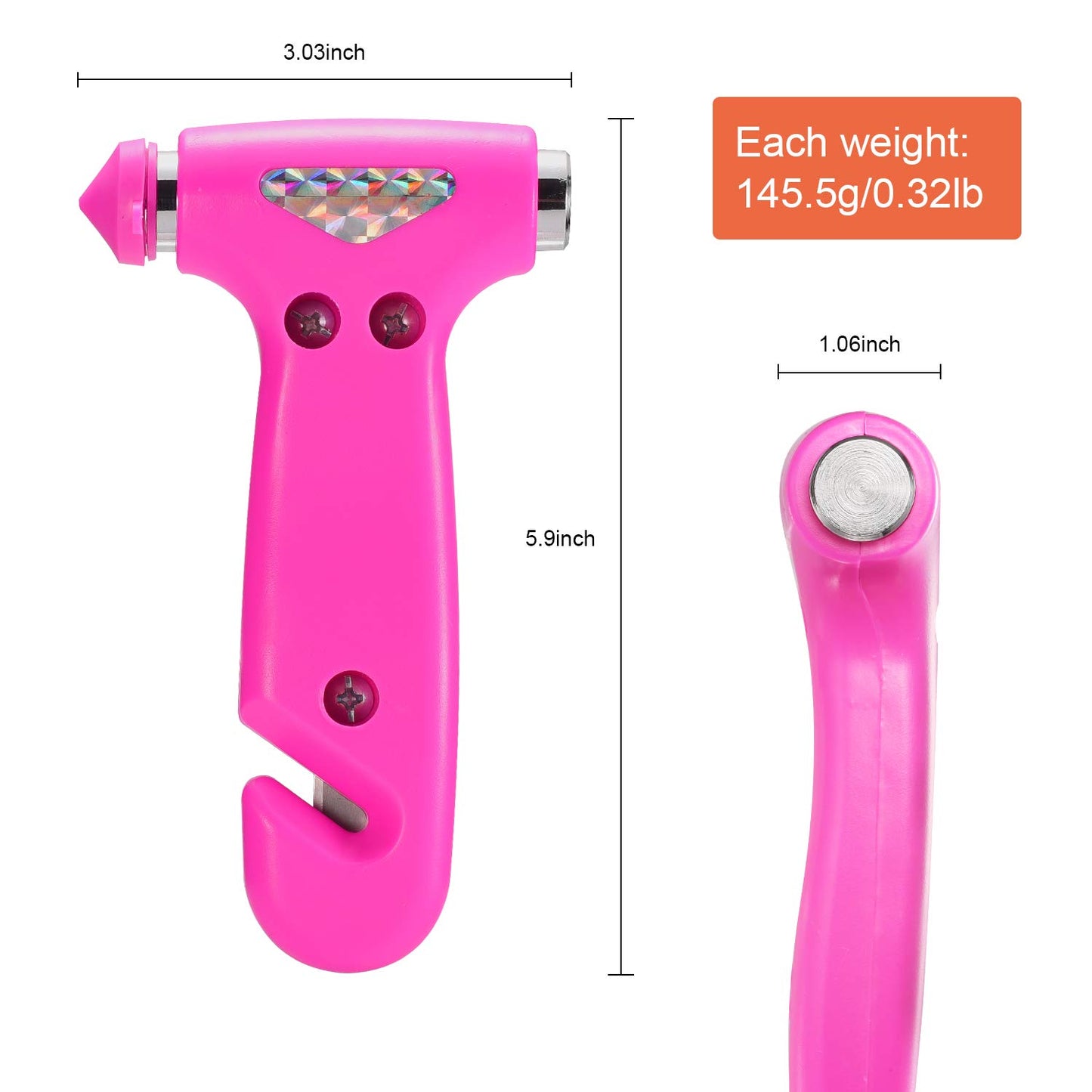 Car Safety Hammer Gift for Women,Three - in- One Tool with Window Breaker and Seat Belt Cutter, Safety Emergency Car Escape Tool for Loved Ones