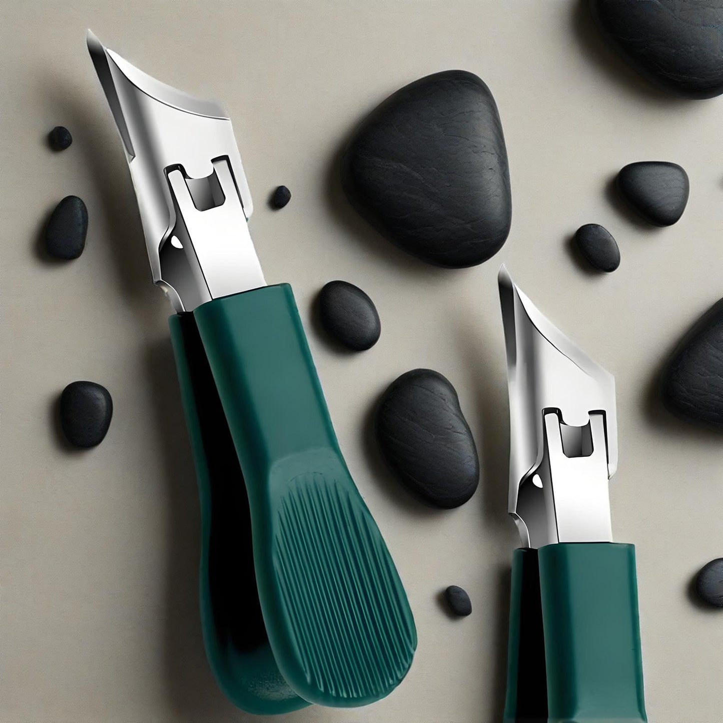 Professional Set Eagle - Beak Beveled Nail Clippers: Multifunctional, Large - Opening Anti- Splash Household Nail Clippers Set for Thick & Hard Nails.