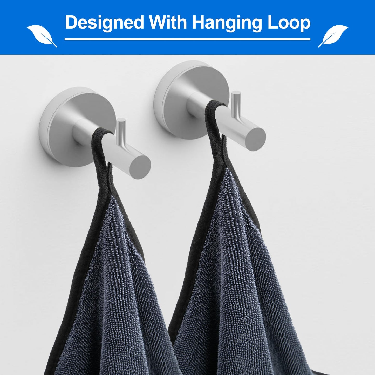 2 Count Shiny Wipes Gray Microfiber Shower Cleaning Cloths Streakless Super Absorbent Reusable Towel for Kitchen Home Use