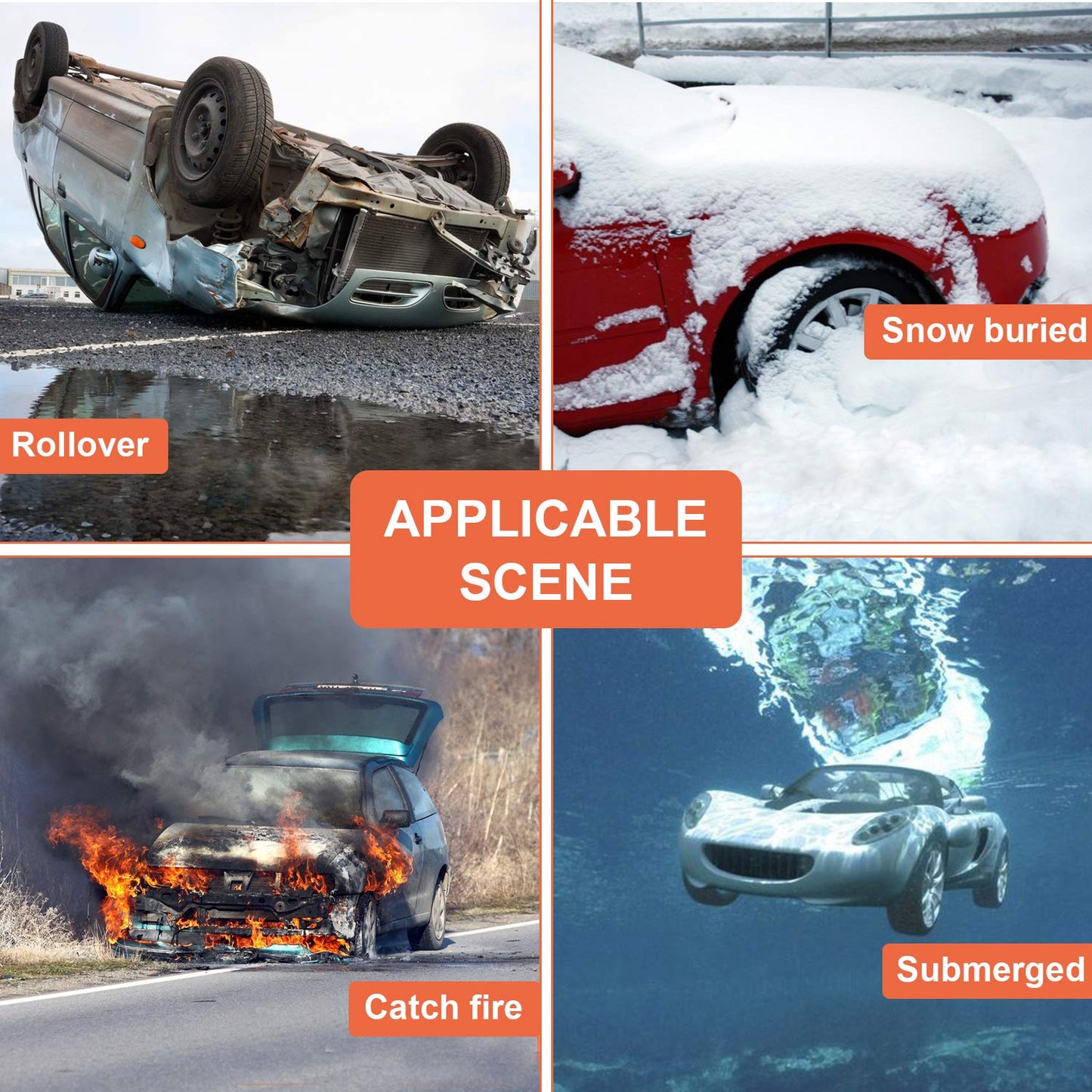 Car Safety Hammer Gift for Women,Three - in- One Tool with Window Breaker and Seat Belt Cutter, Safety Emergency Car Escape Tool for Loved Ones