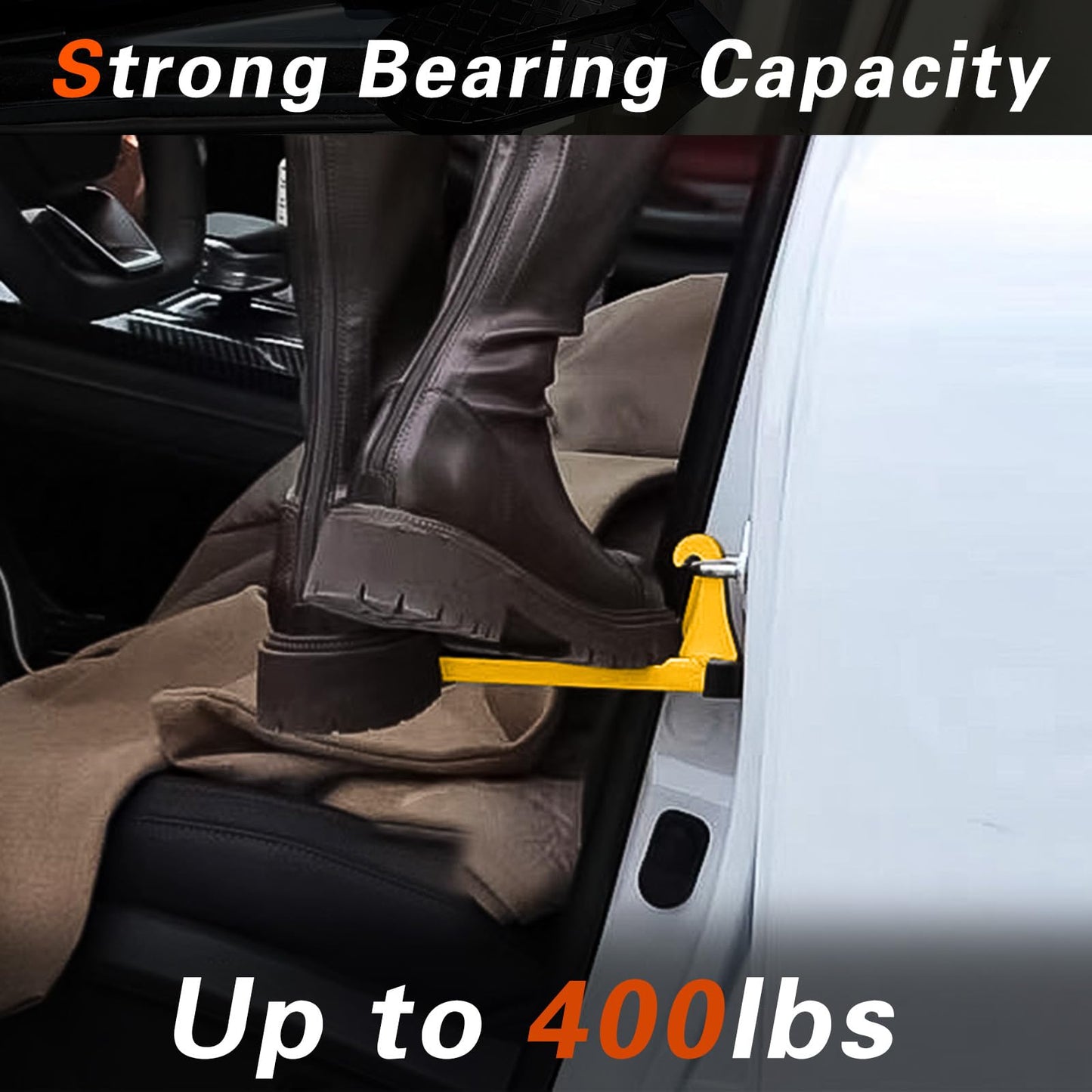 Car Door Step with Safety Hammer Tip High Strength Durable Anti-Slip Design Strong Load Bearing Capacity Aluminum Alloy Pedal Support