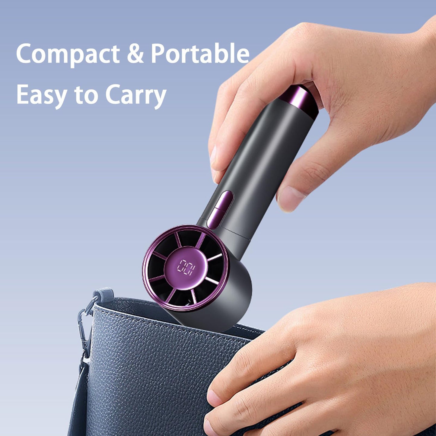 Portable Turbo Cooling Fan:5-in-1,5-Speed Adjust, Quick Cool for Outdoor Activities