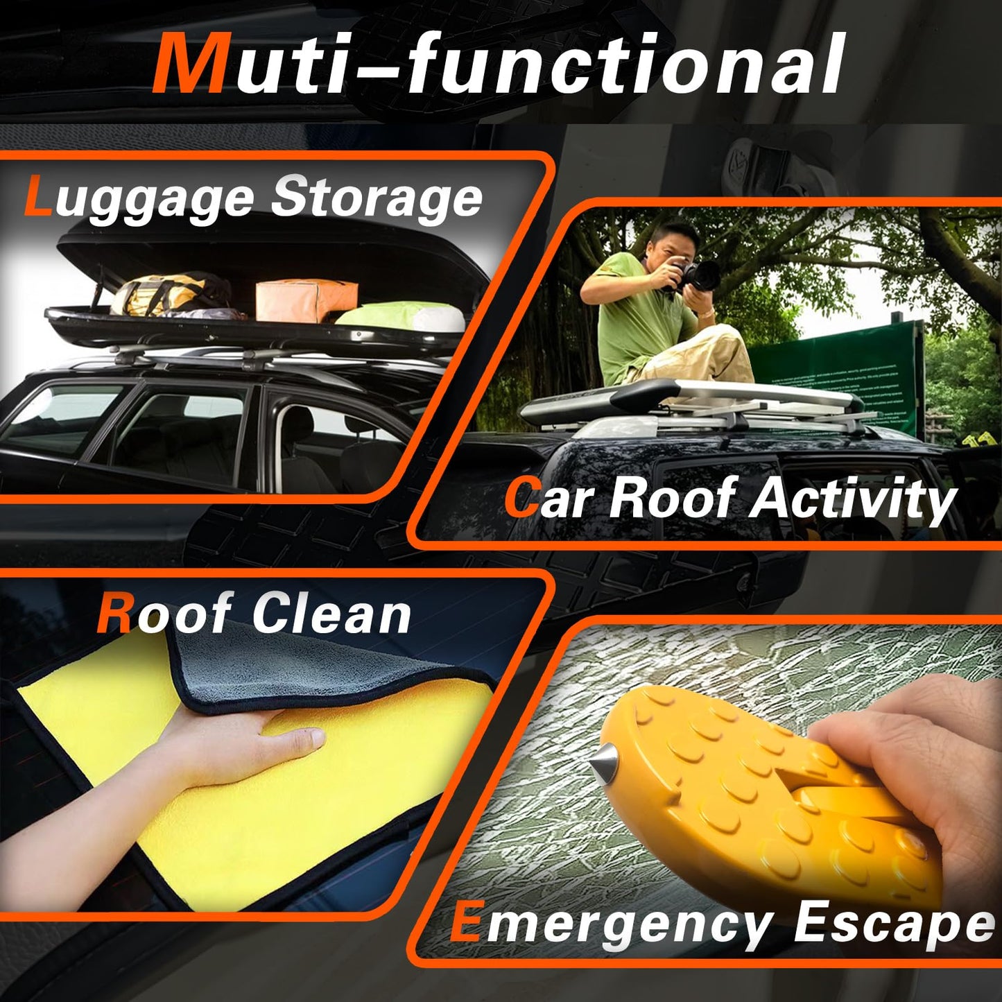 Car Door Step with Safety Hammer Tip High Strength Durable Anti-Slip Design Strong Load Bearing Capacity Aluminum Alloy Pedal Support