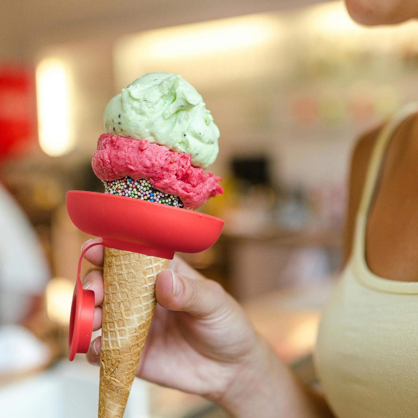 4pcs Summer Ice Pop Holder:Leak - Proof Cone Stand with Drip Guard, Dishwasher Safe