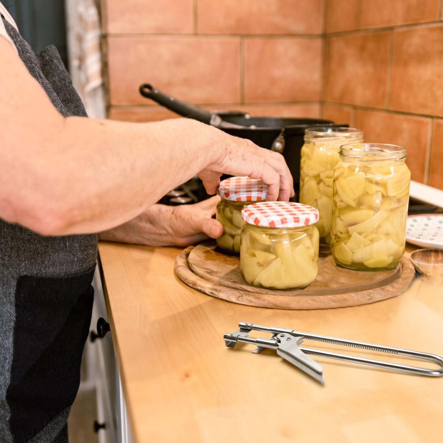 Jar Opener for Weak Hands, Stainless Steel Bottle Cap Opener for Effortless Opening, Gripper Tight Lid Opener for Seniors with Arthritis and Kids, Jar Gripper for Kitchen