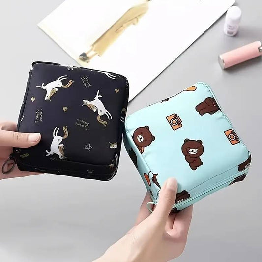 Sanitary Napkin Storage Bag,Portable Menstrual Pad Storage Bag,Small Zipper Storage Bag for Outdoor Travel, Popular Home Organizing Tools