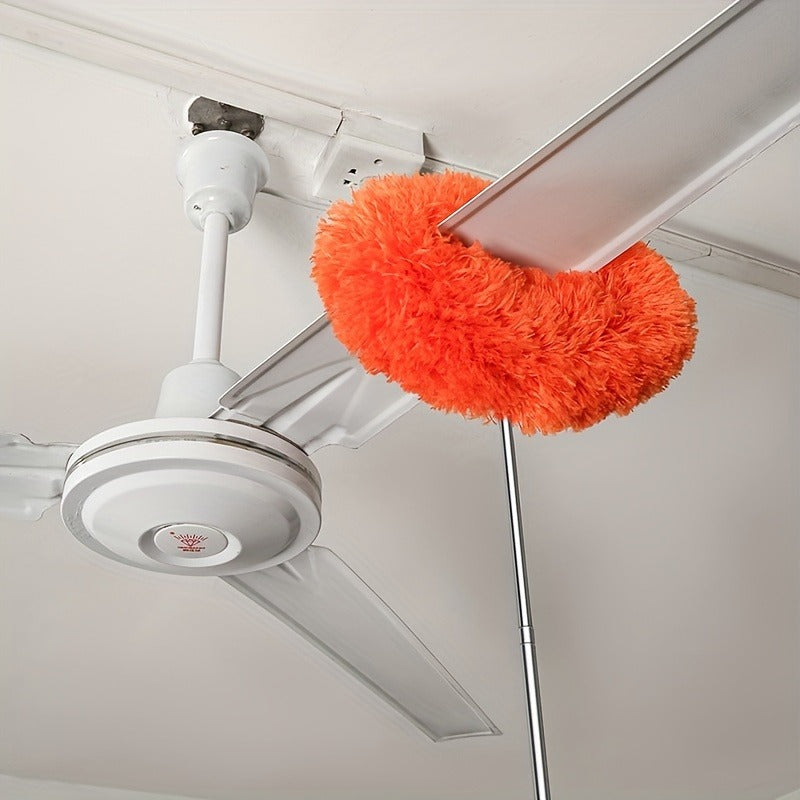 Ceiling Fan & Household Dust Buster:Detachable Microfiber Duster with Washable Feature, ldeal for Summer and Fall Cleaning tool, a Decoration- worthy Housekeeping Essential, Extension Pole Ceiling Fan Duster