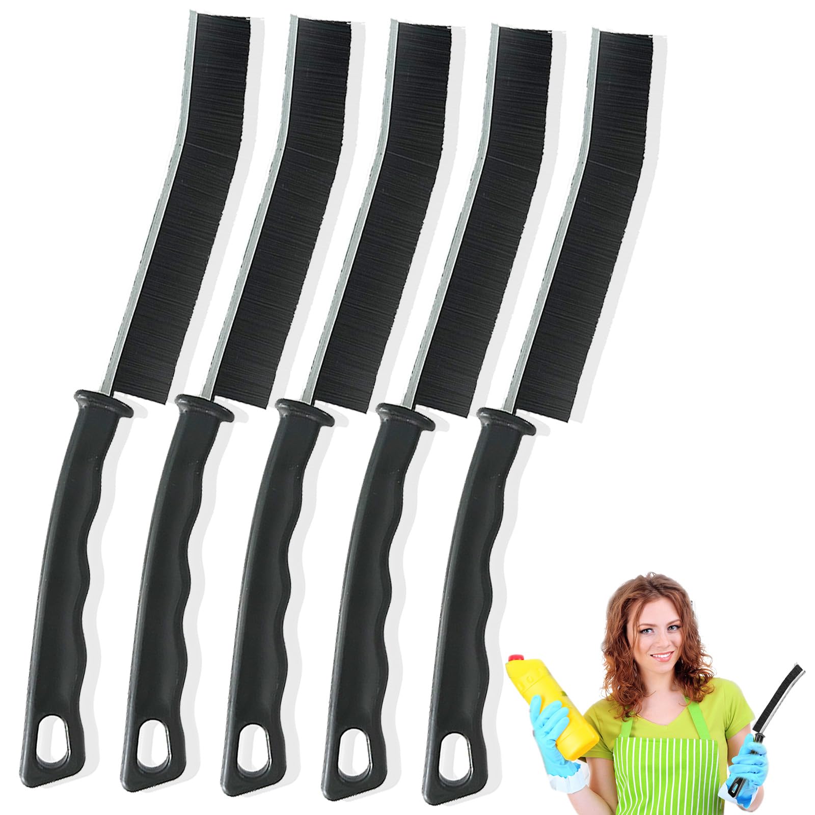 Spring Cleaning -5Pcs Crevice Scrubbing Brush Stiff Bristle Gap Brush Multifunctional for Bathroom Household Kitchen Tiles Window Crevice Cleaning Tool