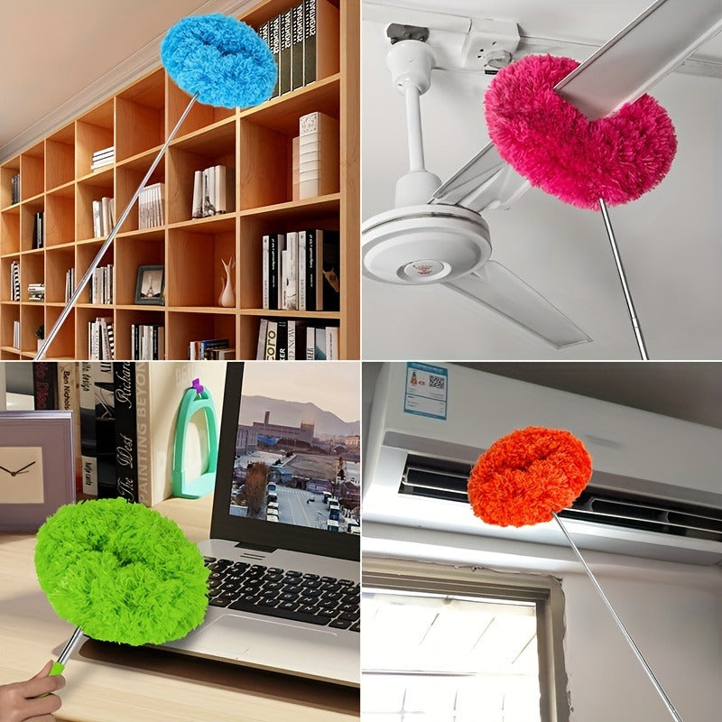 Ceiling Fan & Household Dust Buster:Detachable Microfiber Duster with Washable Feature, ldeal for Summer and Fall Cleaning tool, a Decoration- worthy Housekeeping Essential, Extension Pole Ceiling Fan Duster