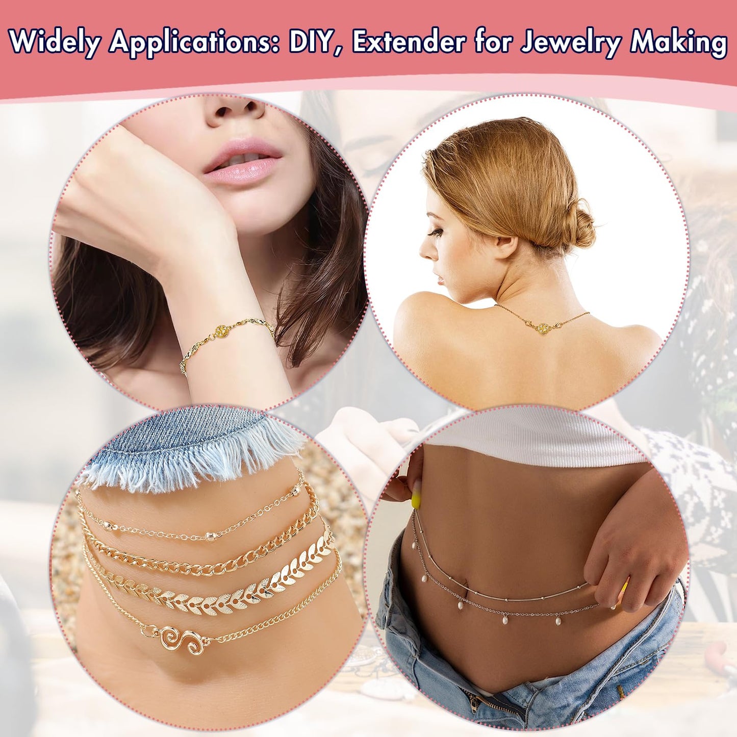 12 Pack Magnetic Necklace Clasps and Closures Necklace Jewelry Extender with Strong Magnet Magnetic Gold and Silver Plating Gift Stainless Steel Pendant