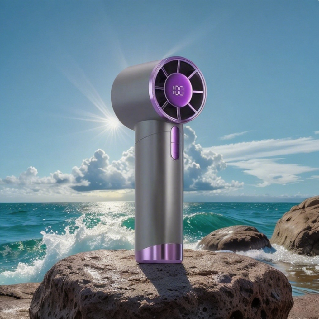 Portable Turbo Cooling Fan:5-in-1,5-Speed Adjust, Quick Cool for Outdoor Activities
