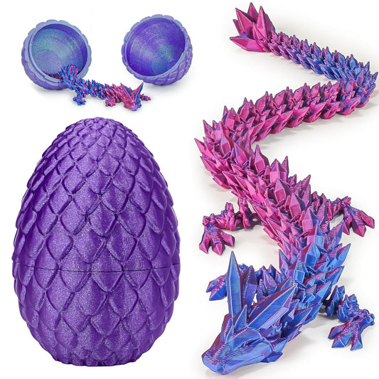 3D Printed Dragon Statue,1Count Vibrant Gradient Design Dragon Egg Ornament, Creative Desktop Decoration for Home Office, Home Decor Gifts