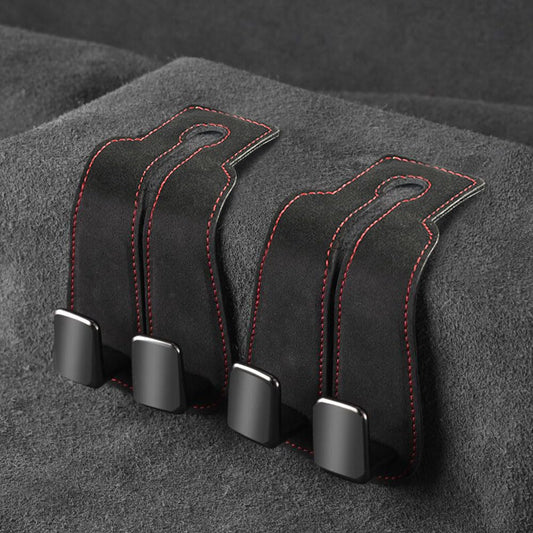 Car Seat Back Storage Hook, 1Count PU Leather Concealed Hook, Multipurpose & Durable, Ideal Car Interior Accessories