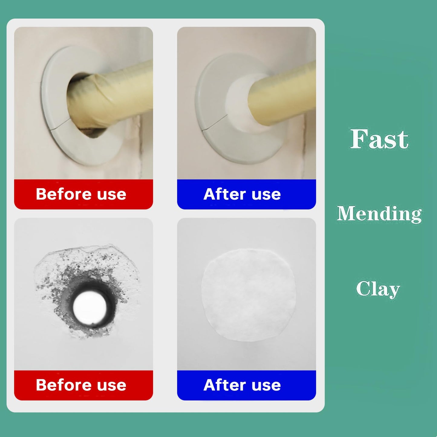10Count Waterproof Sealant Putty,Quick Mending Mud,Repair Wall Holes,for Drain Connection,Wall Hole,Air Conditioning Hole Waterproof Seal Putty.MirrorZone.