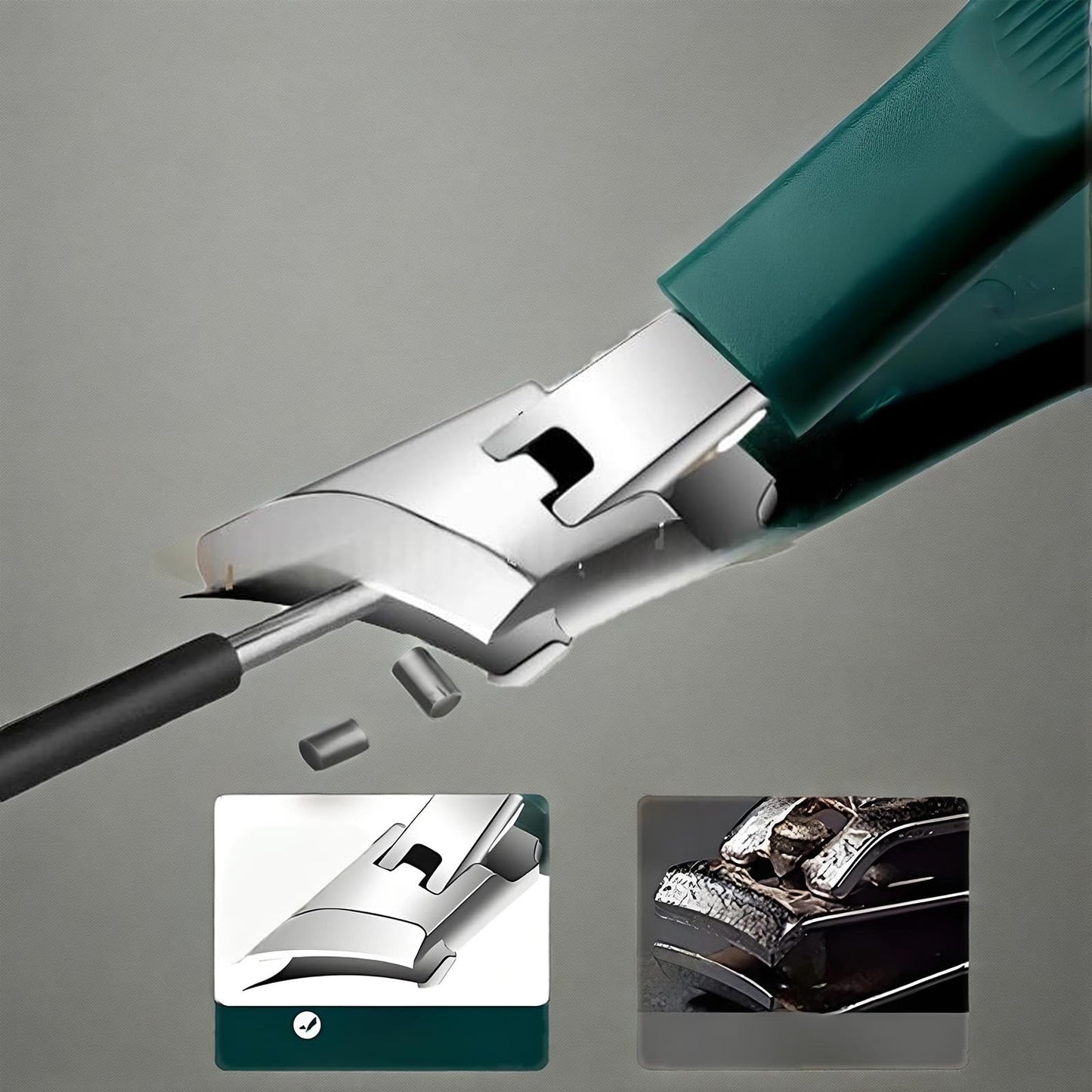 Professional Set Eagle - Beak Beveled Nail Clippers: Multifunctional, Large - Opening Anti- Splash Household Nail Clippers Set for Thick & Hard Nails.