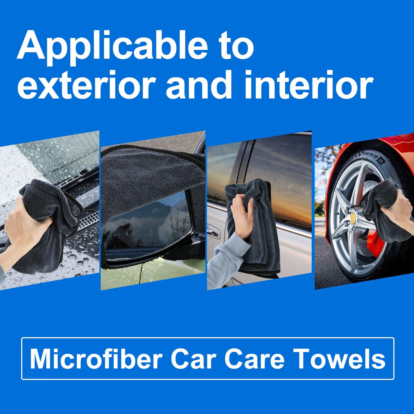 2 Count Shiny Wipes Gray Microfiber Shower Cleaning Cloths Streakless Super Absorbent Reusable Towel for Kitchen Home Use